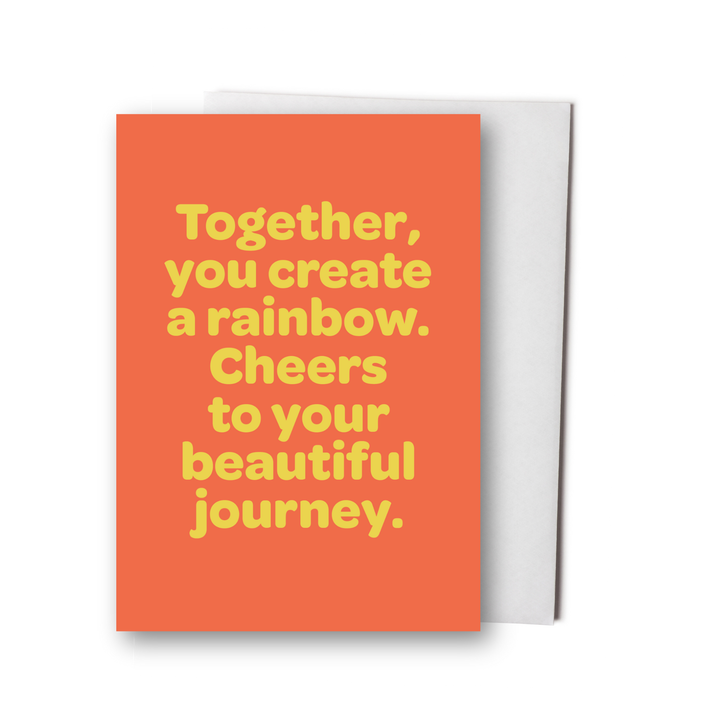 Together You Create A Rainbow Wedding Card