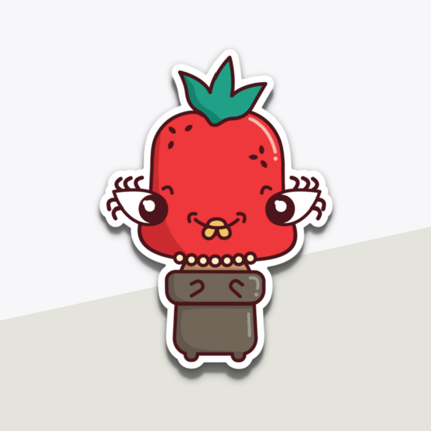 Strawbry (she/her) Vinyl Sticker